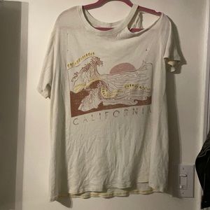 Free People California distressed tee
